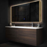 Espejo LED Rectangular | Botón táctil | Luz blanca cálida - Reyze Seria Edge Model 7